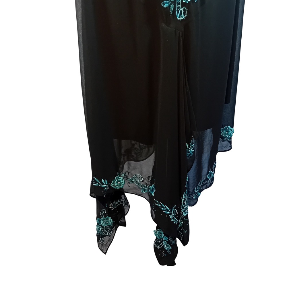 Vintage 90s R&M Richards Plus Size Cocktail Dress Formal Floral Embroidered 22W - Picture 12 of 16